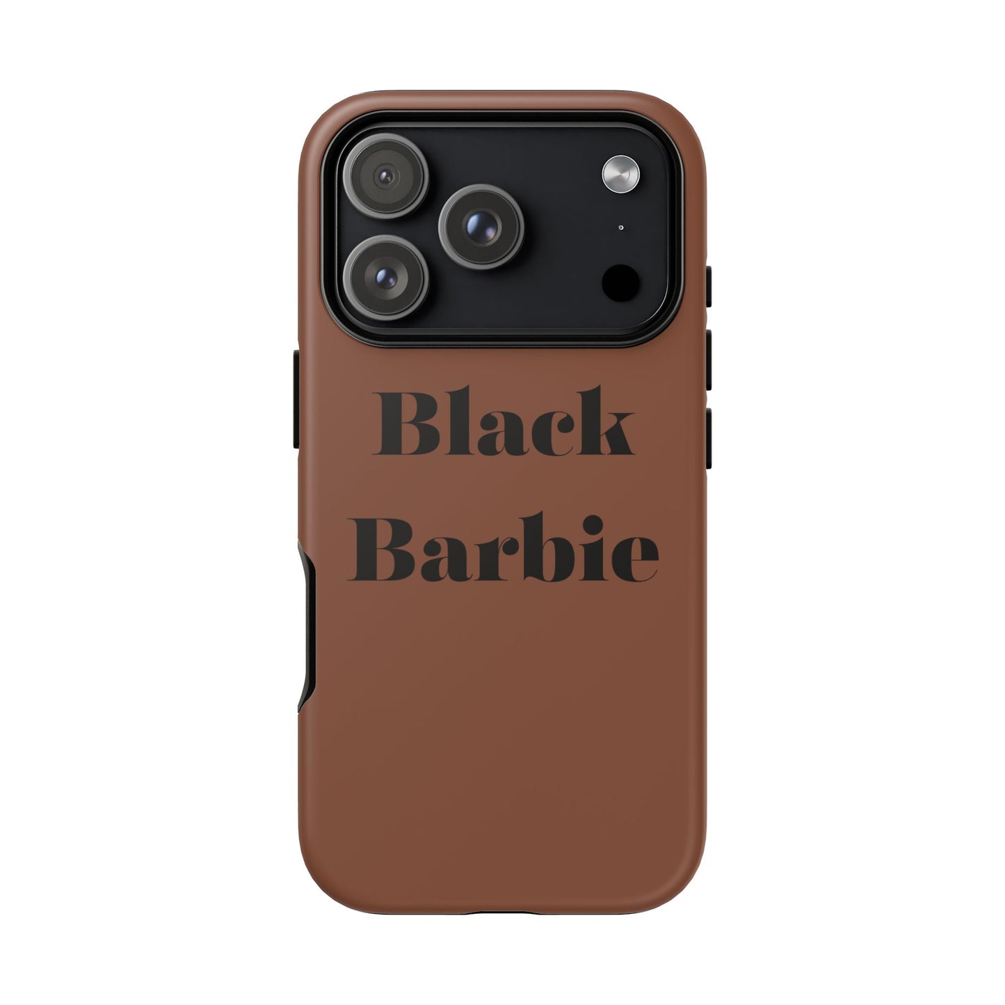 Black Barbie Tough Phone Case — Brown Protective Silicone Cover