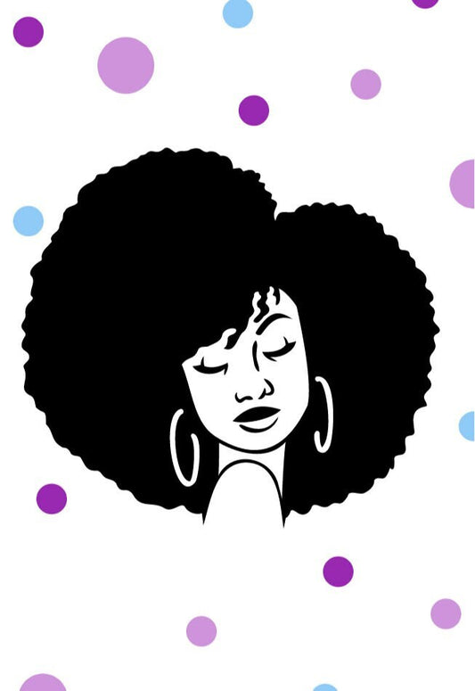 Greeting Card - Afro beauty