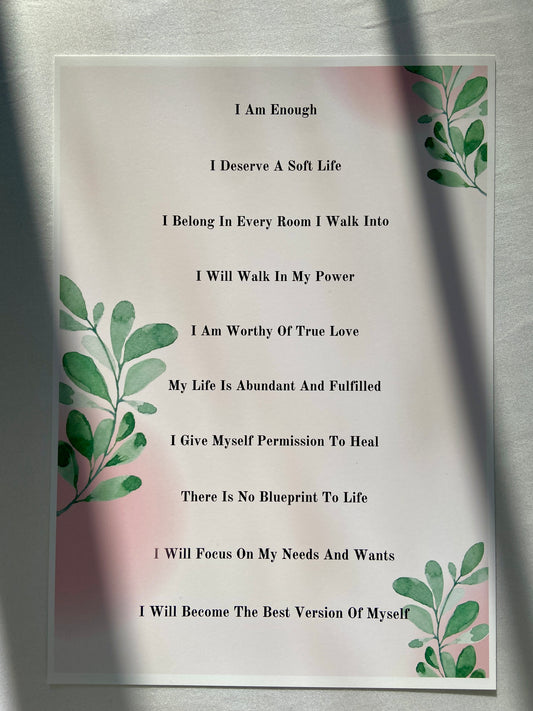 Affirmation print - Botanical