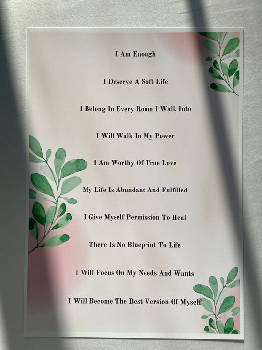 Affirmation print - Botanical