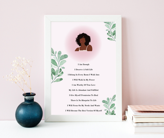 Affirmations Print - Botanical