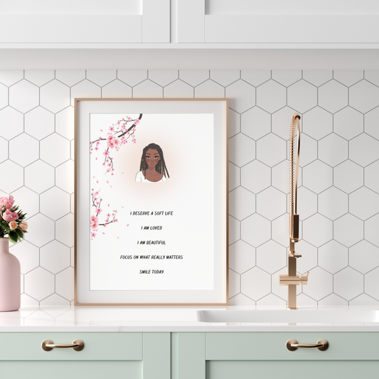 Affirmations print - Floral