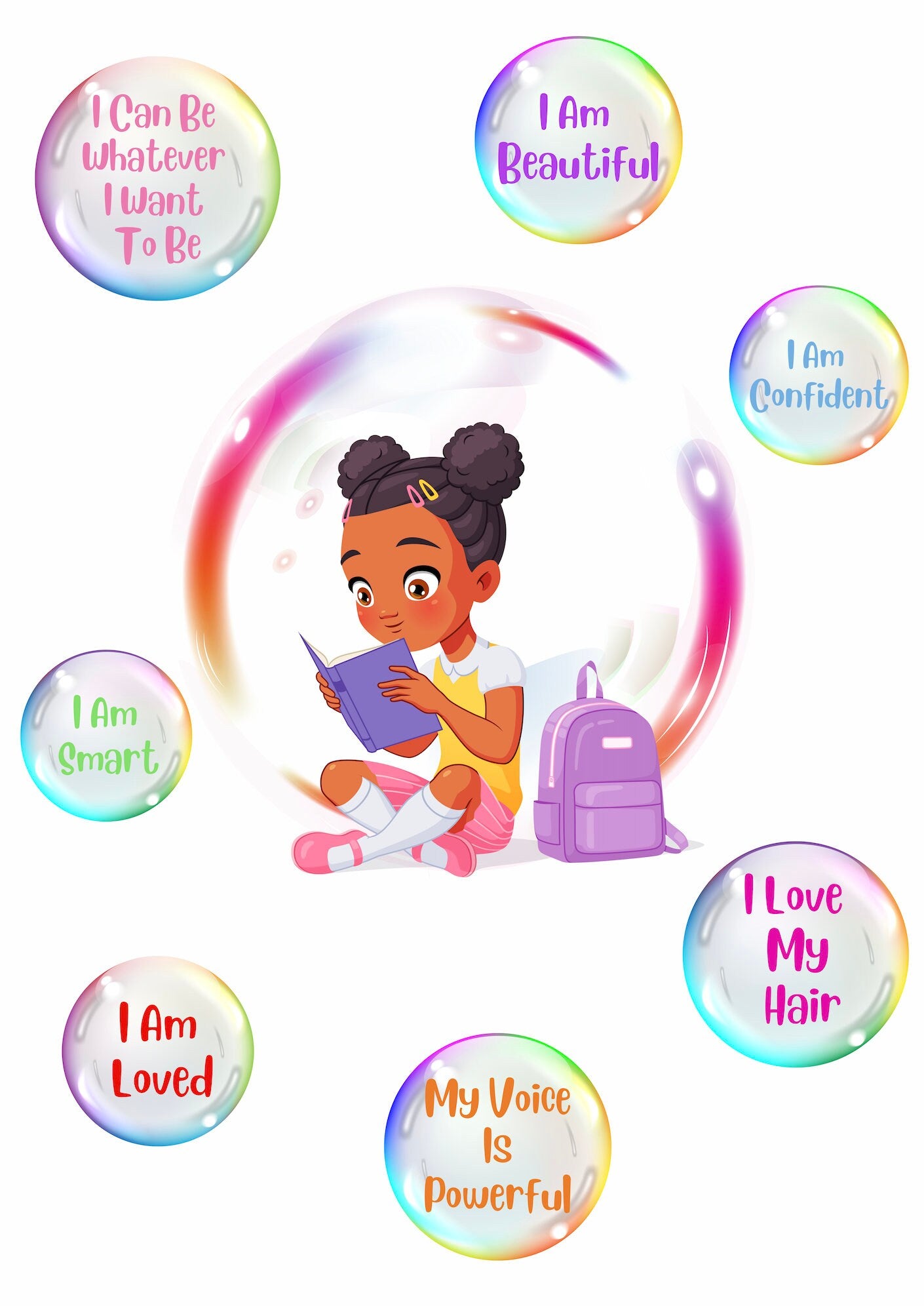 Affirmations Print - Bubbles
