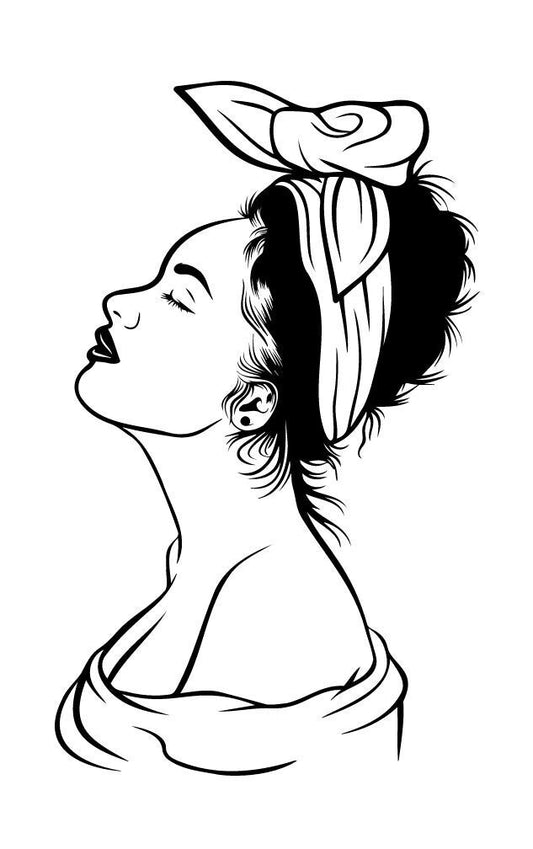 Greeting Card - Vintage-inspired woman