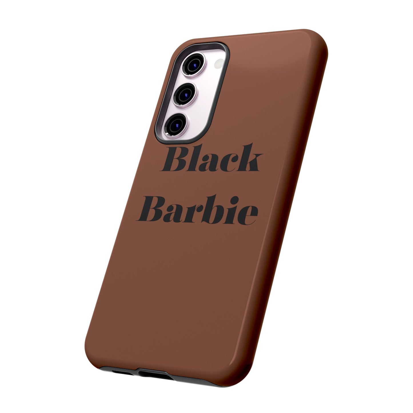 Black Barbie Tough Phone Case — Brown Protective Silicone Cover