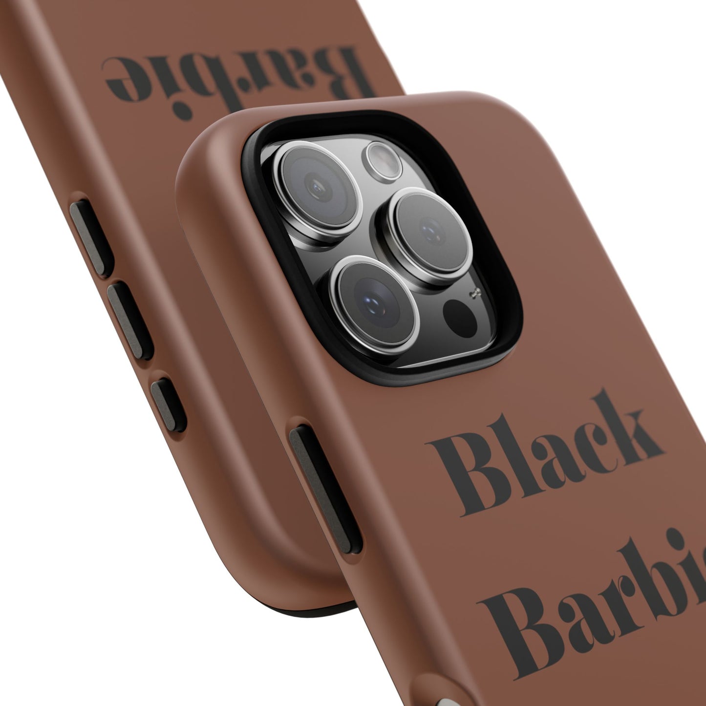 Black Barbie Tough Phone Case — Brown Protective Silicone Cover