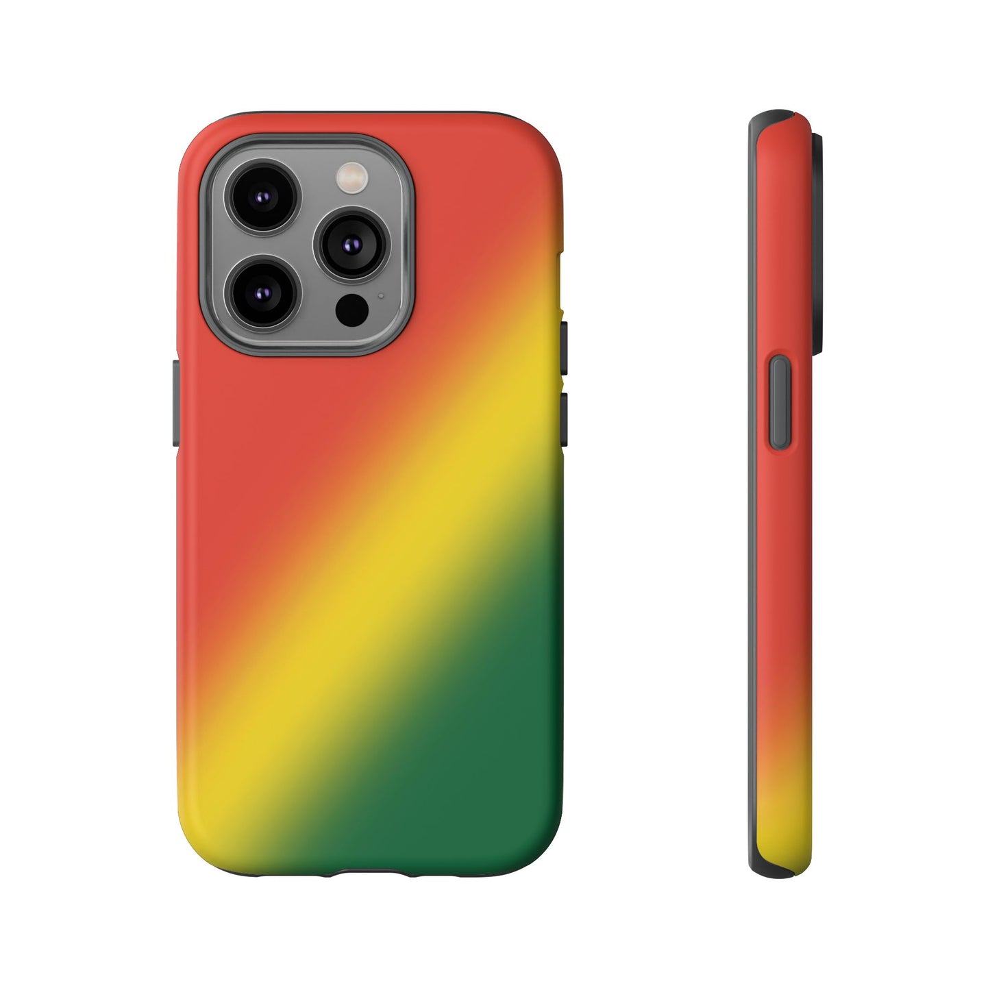 Gradient Tough Phone Case in Rastafarian colours