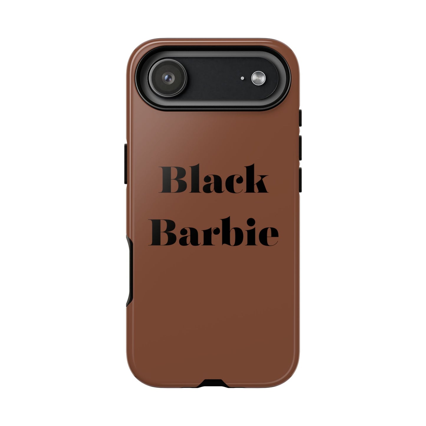 Black Barbie Tough Phone Case — Brown Protective Silicone Cover