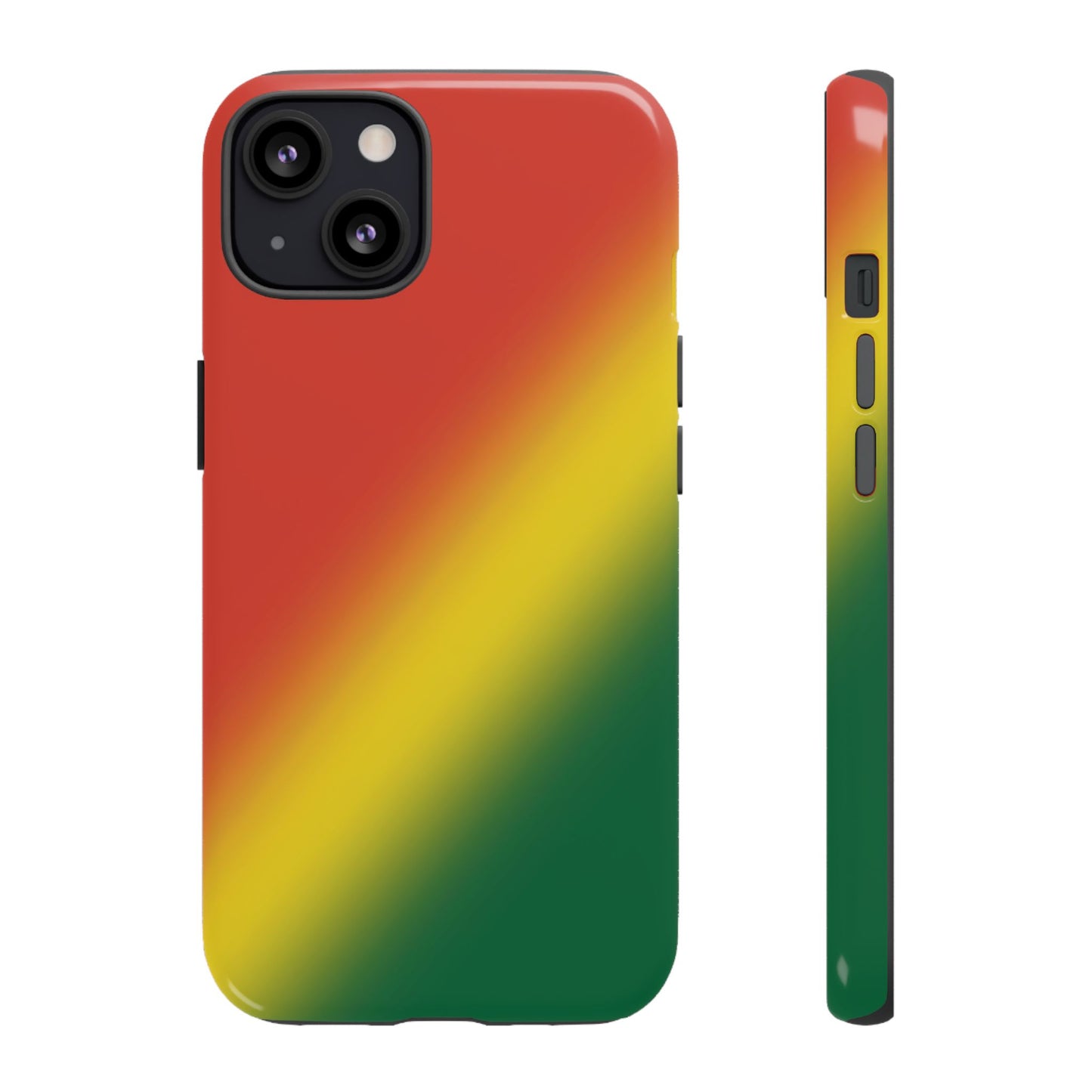 Gradient Tough Phone Case in Rastafarian colours