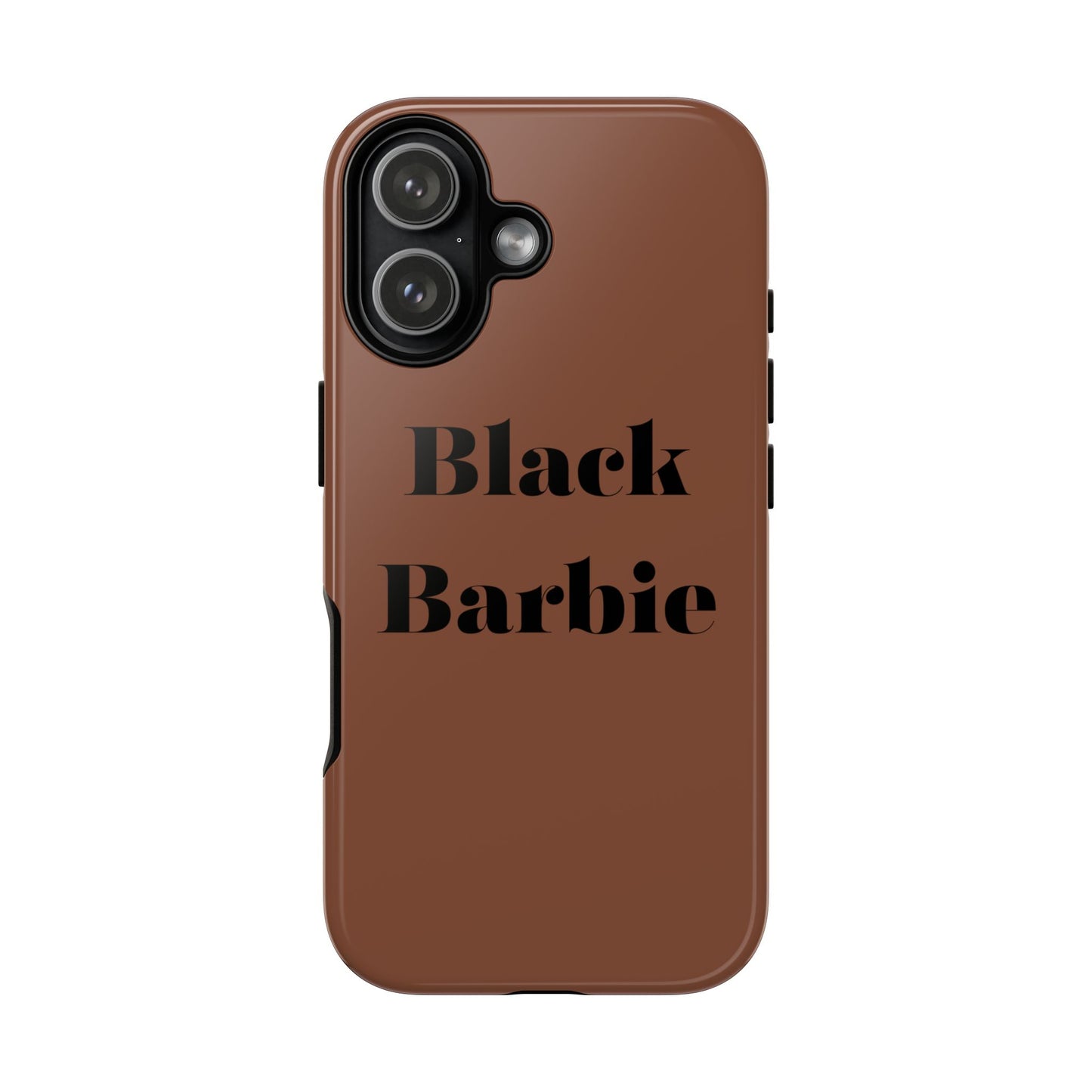 Black Barbie Tough Phone Case — Brown Protective Silicone Cover