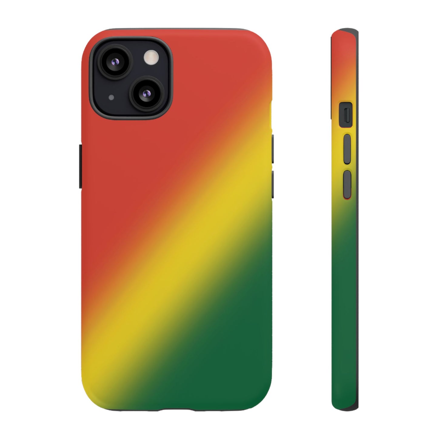 Gradient Tough Phone Case in Rastafarian colours