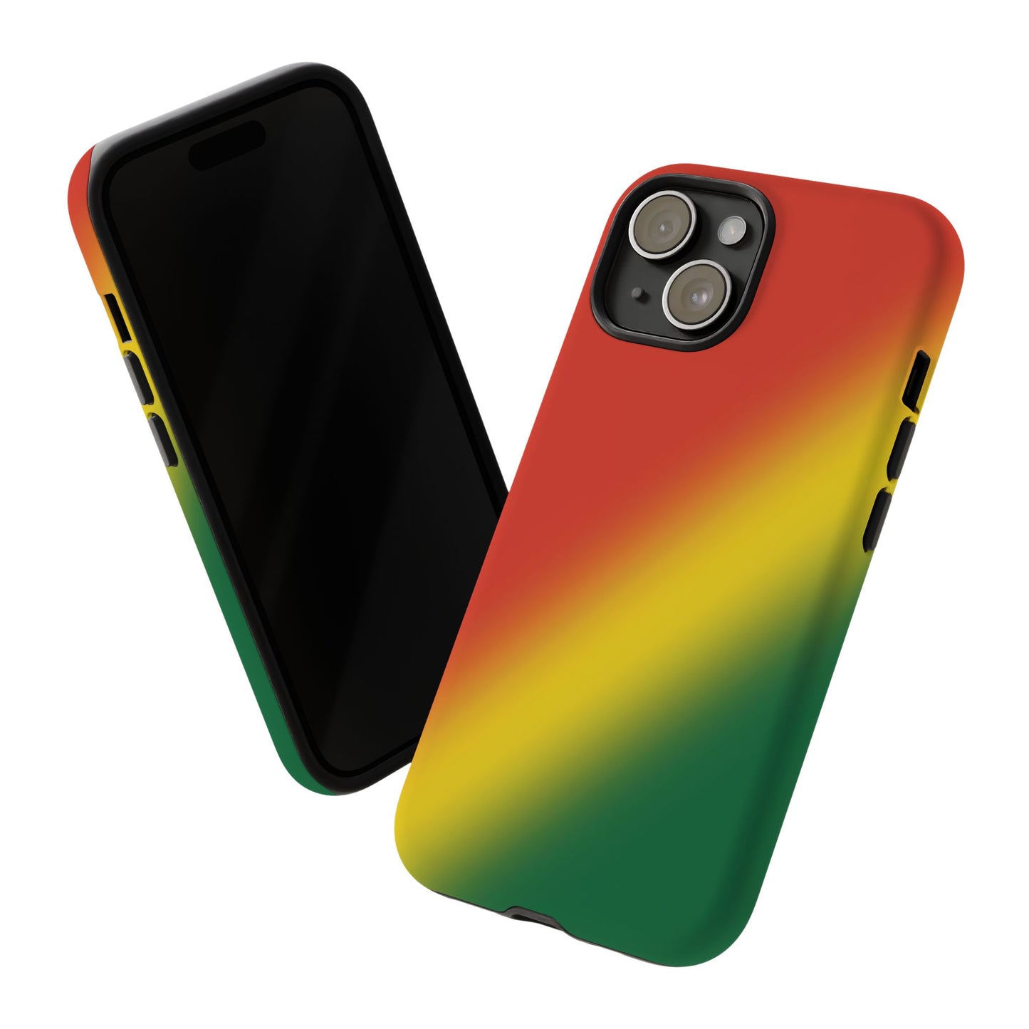 Gradient Tough Phone Case in Rastafarian colours