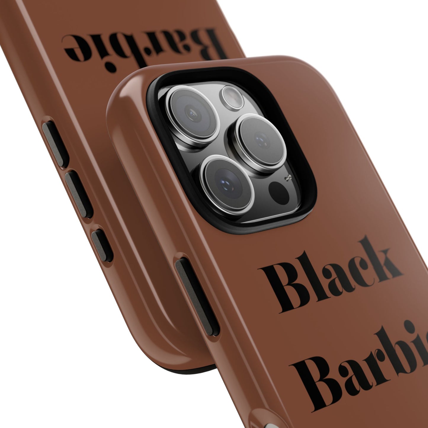 Black Barbie Tough Phone Case — Brown Protective Silicone Cover