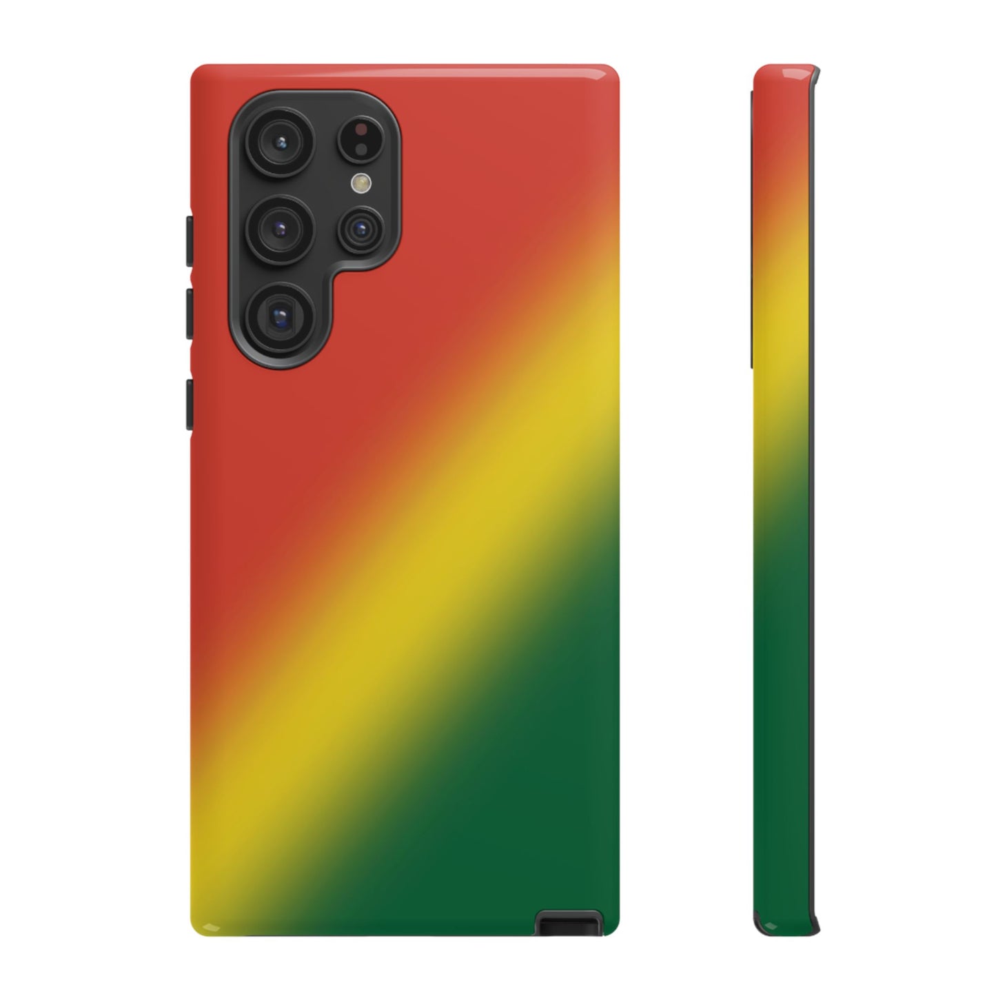 Gradient Tough Phone Case in Rastafarian colours