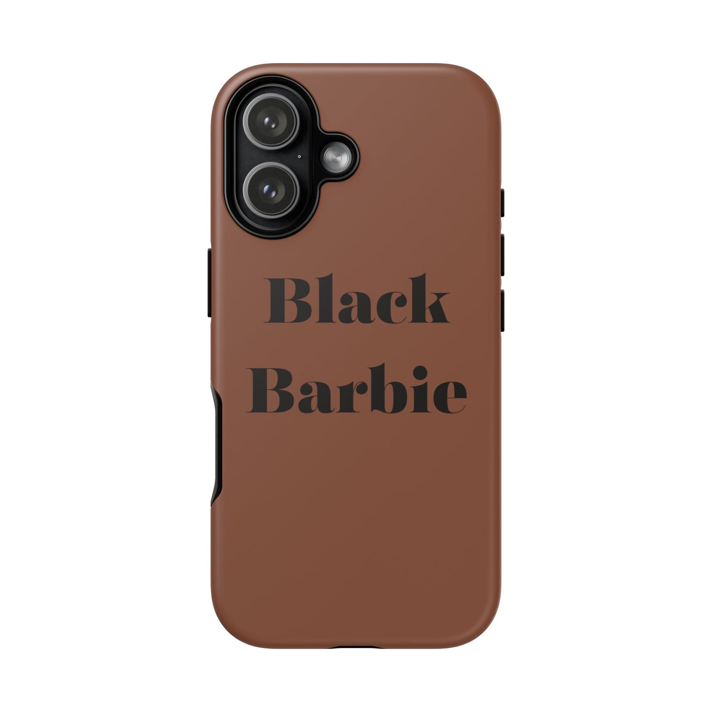 Black Barbie Tough Phone Case — Brown Protective Silicone Cover