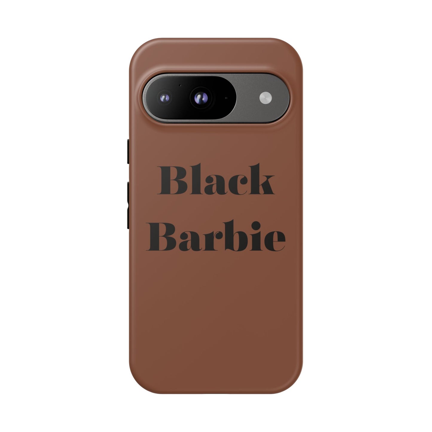 Black Barbie Tough Phone Case — Brown Protective Silicone Cover