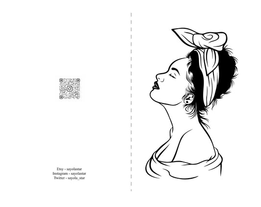 Greeting Card - Vintage-inspired woman