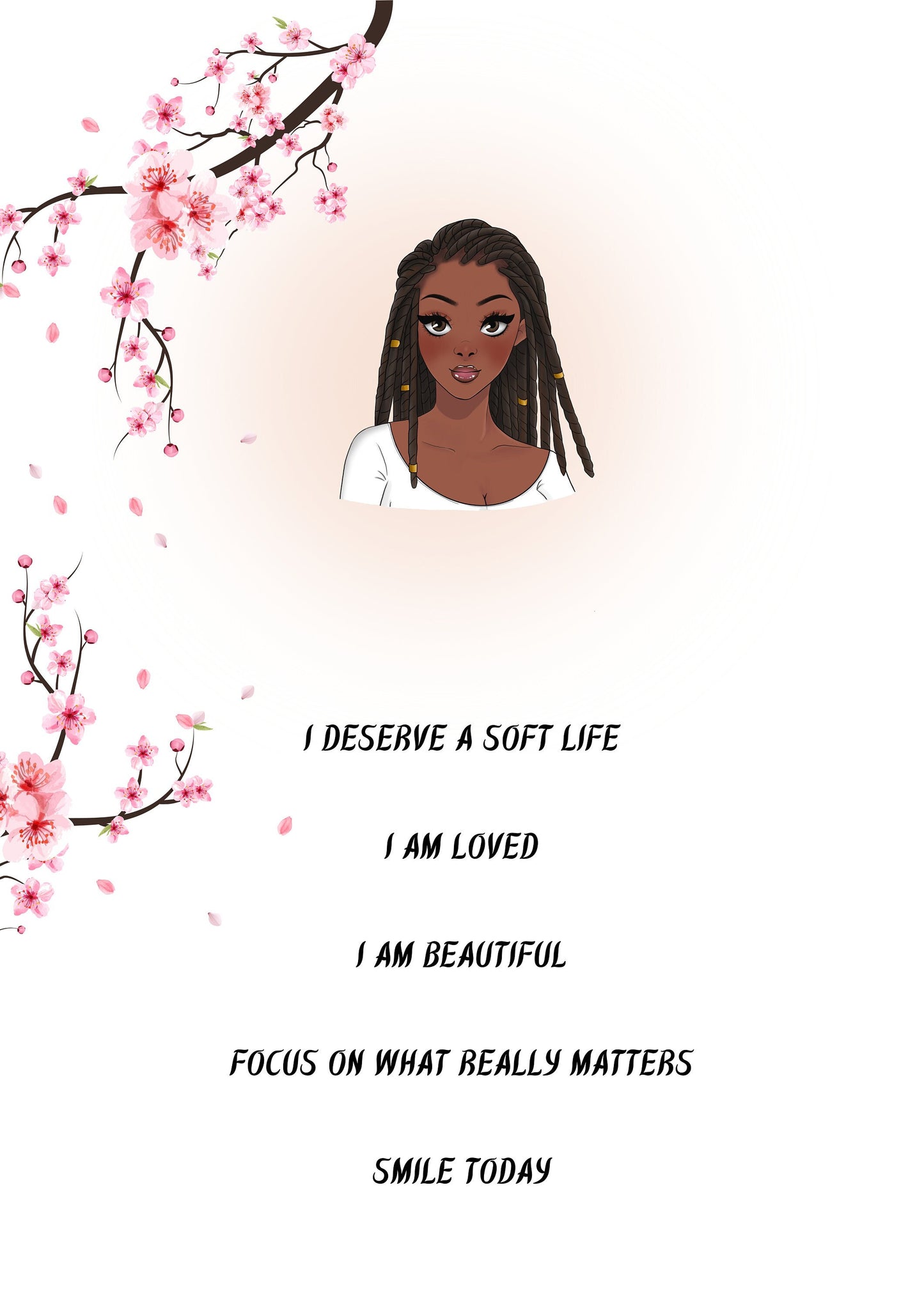 Affirmations print - Floral