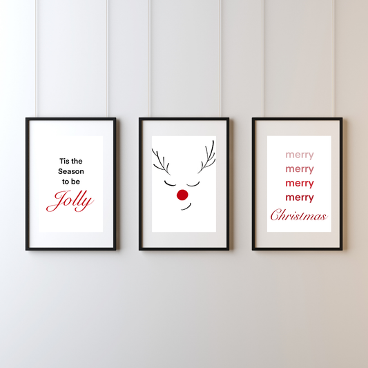 Reindeer Scandinavian-style Art Print