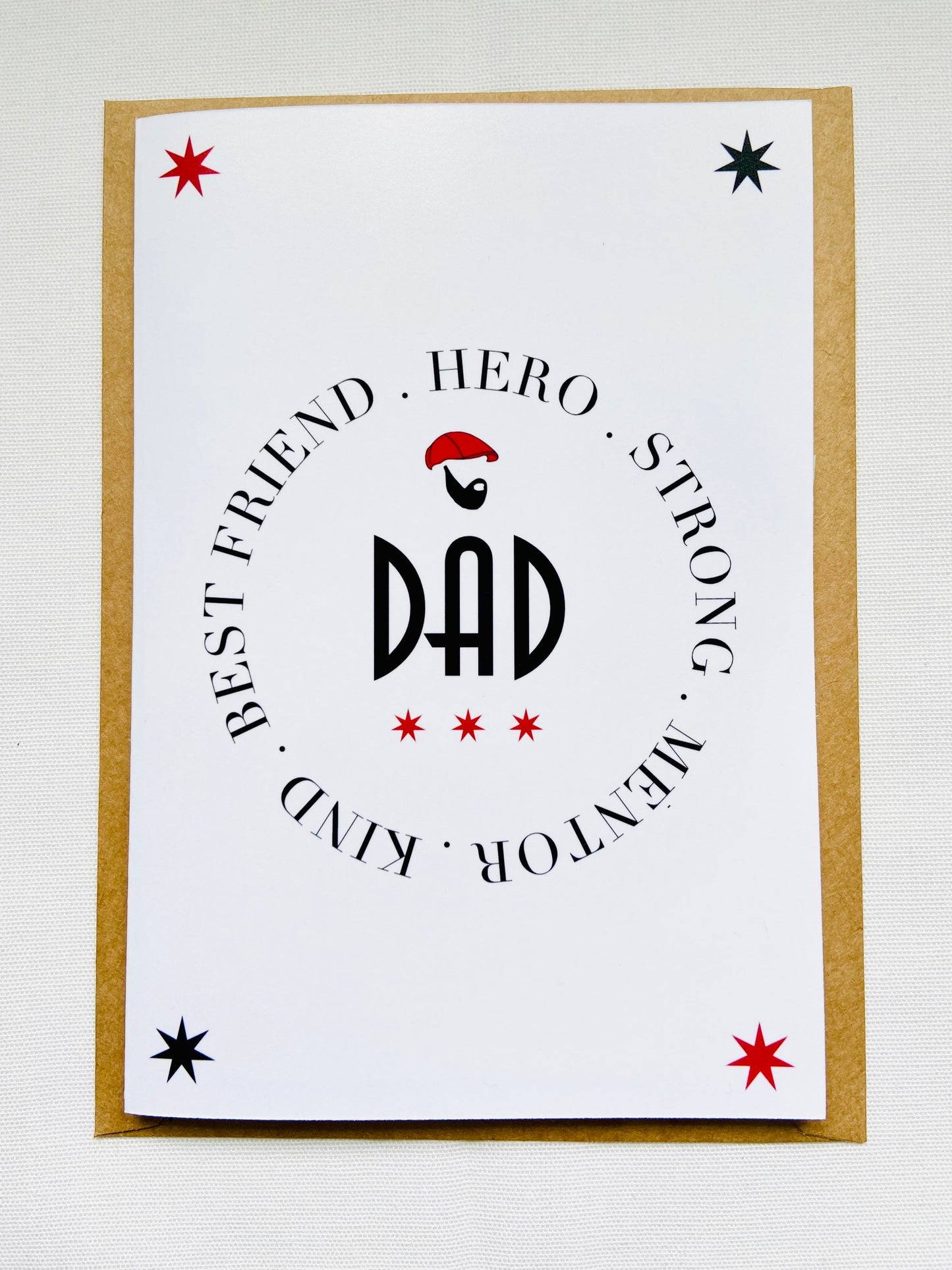 Greeting card - Dad, Best Friend, Hero, Strong, Mentor, Kind