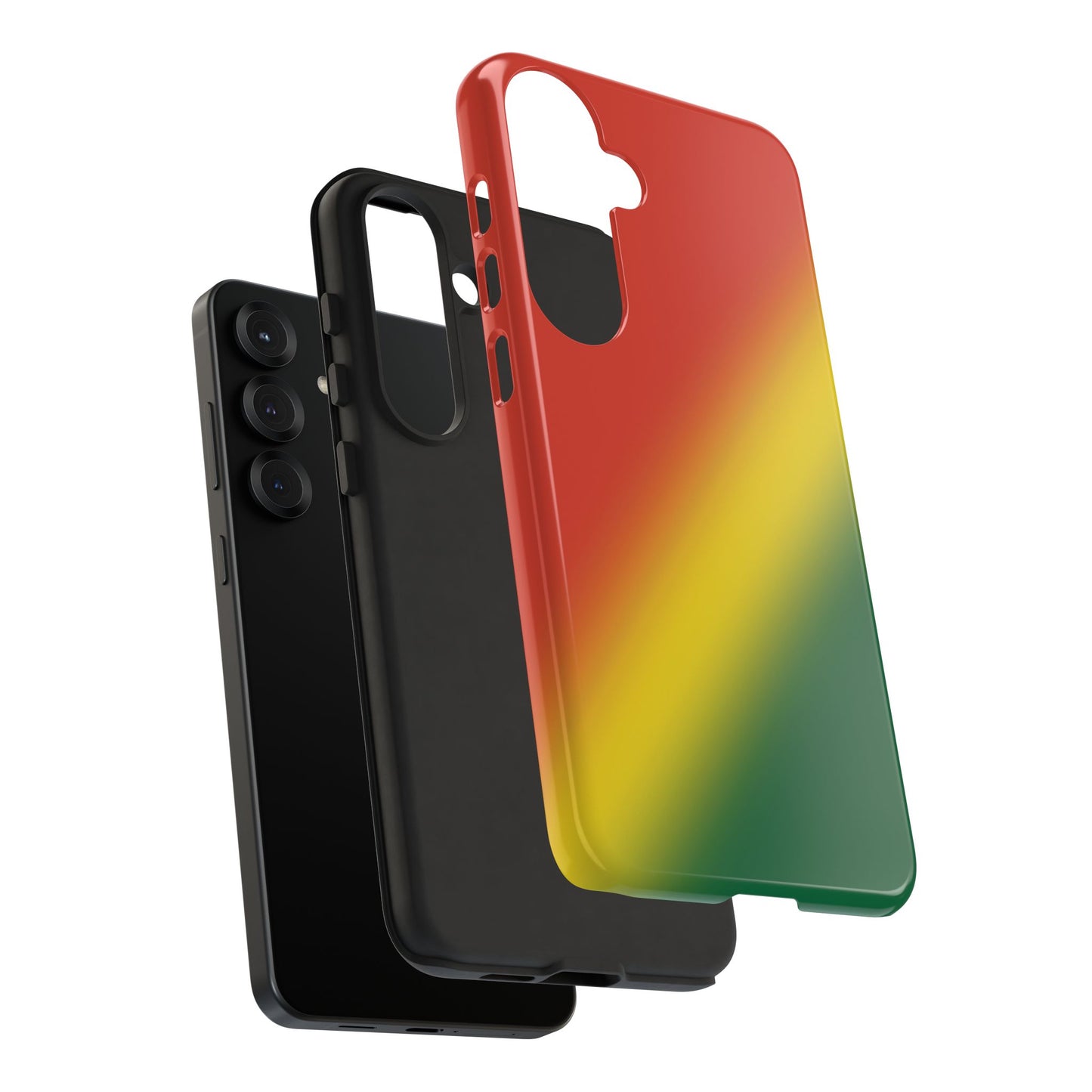 Gradient Tough Phone Case in Rastafarian colours