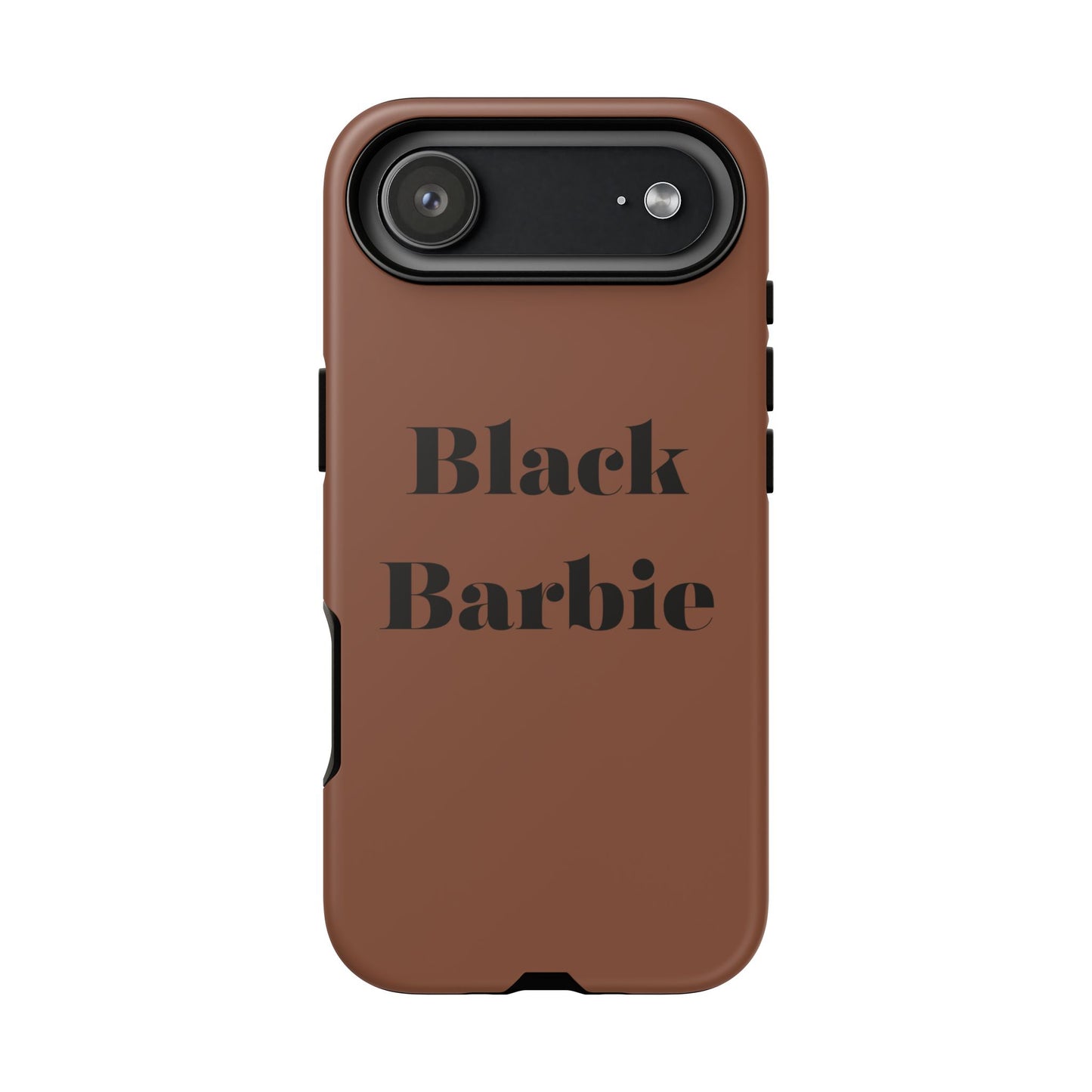 Black Barbie Tough Phone Case — Brown Protective Silicone Cover