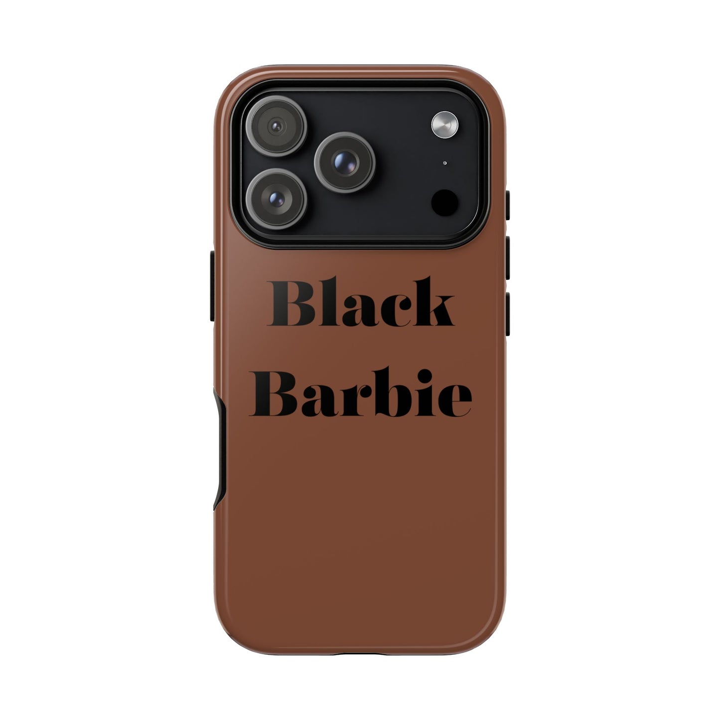 Black Barbie Tough Phone Case — Brown Protective Silicone Cover