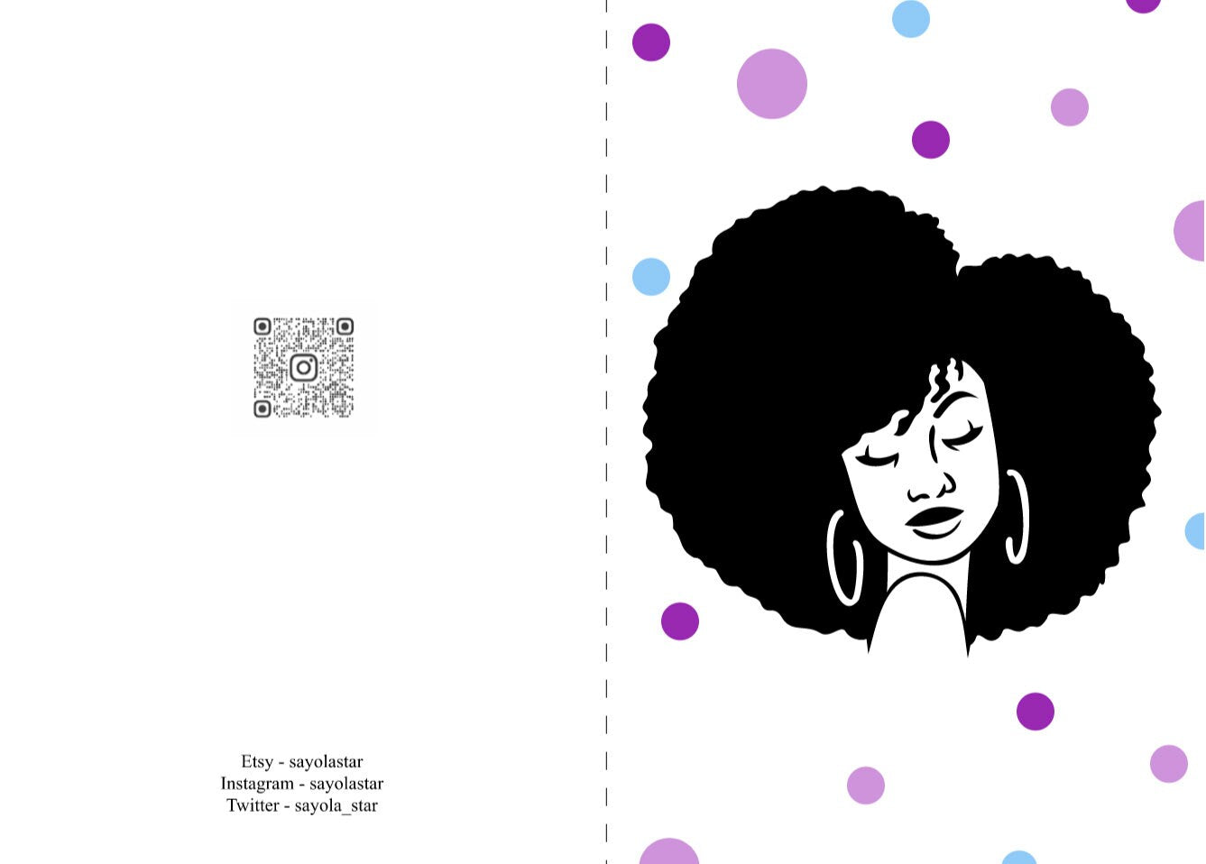 Greeting card - Afro beauty