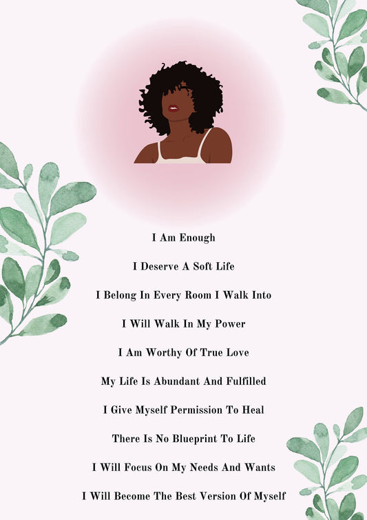 Affirmations Print - Botanical