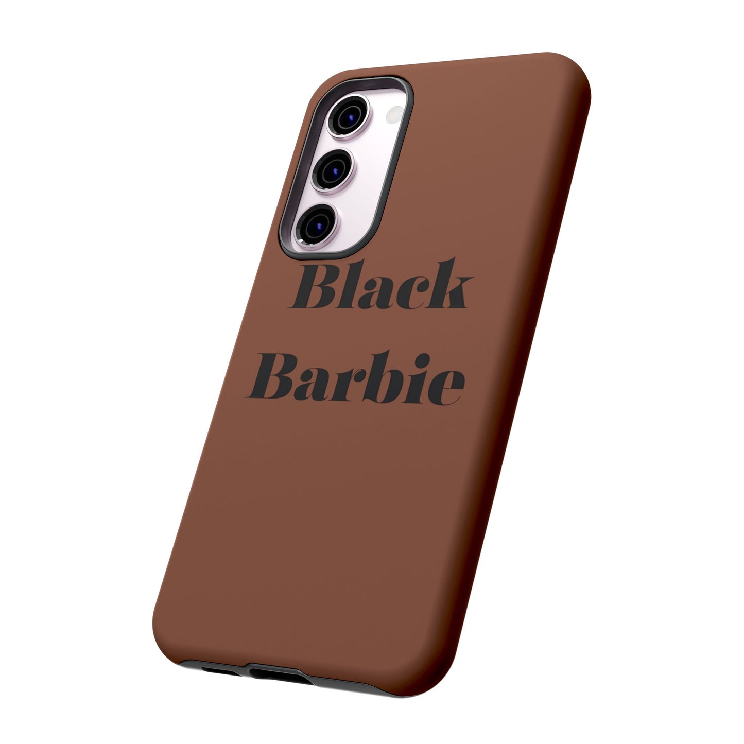 Black Barbie Tough Phone Case — Brown Protective Silicone Cover