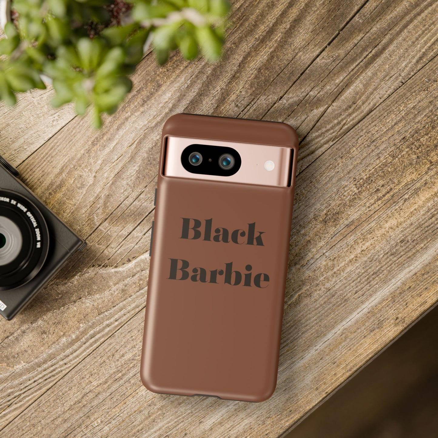 Black Barbie Tough Phone Case — Brown Protective Silicone Cover