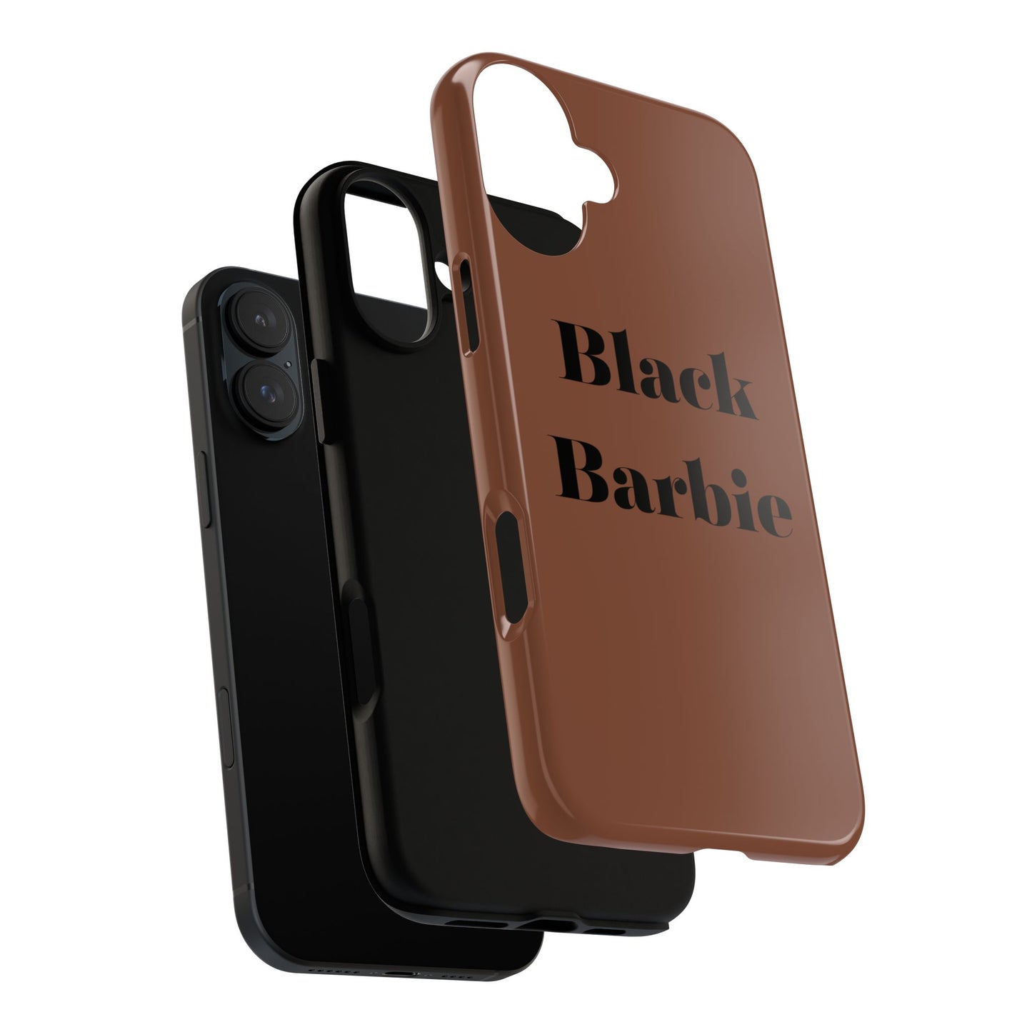 Black Barbie Tough Phone Case — Brown Protective Silicone Cover