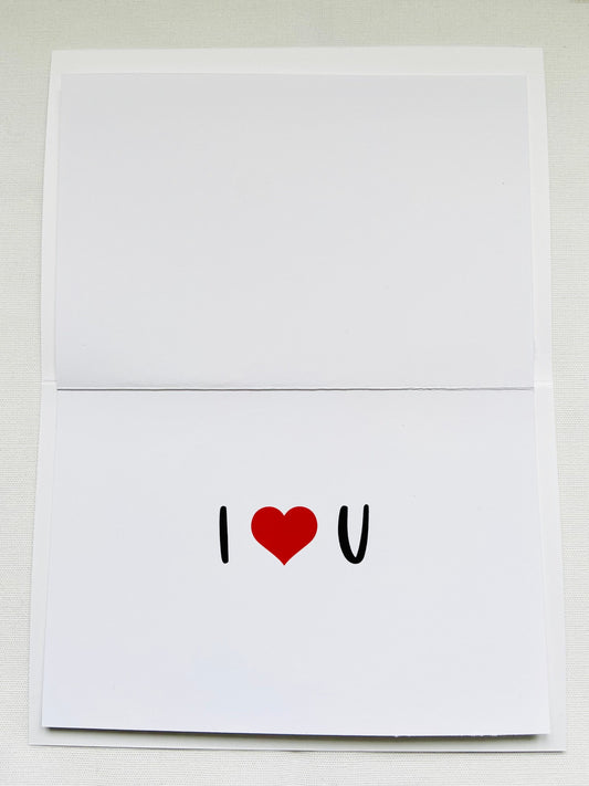 Father’s Day Card - I ❤️ U DAD, Happy Father's Day
