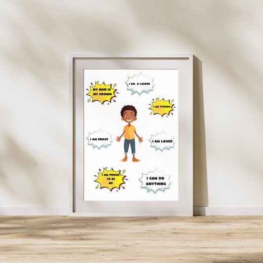 Affirmations Print - Comic book style