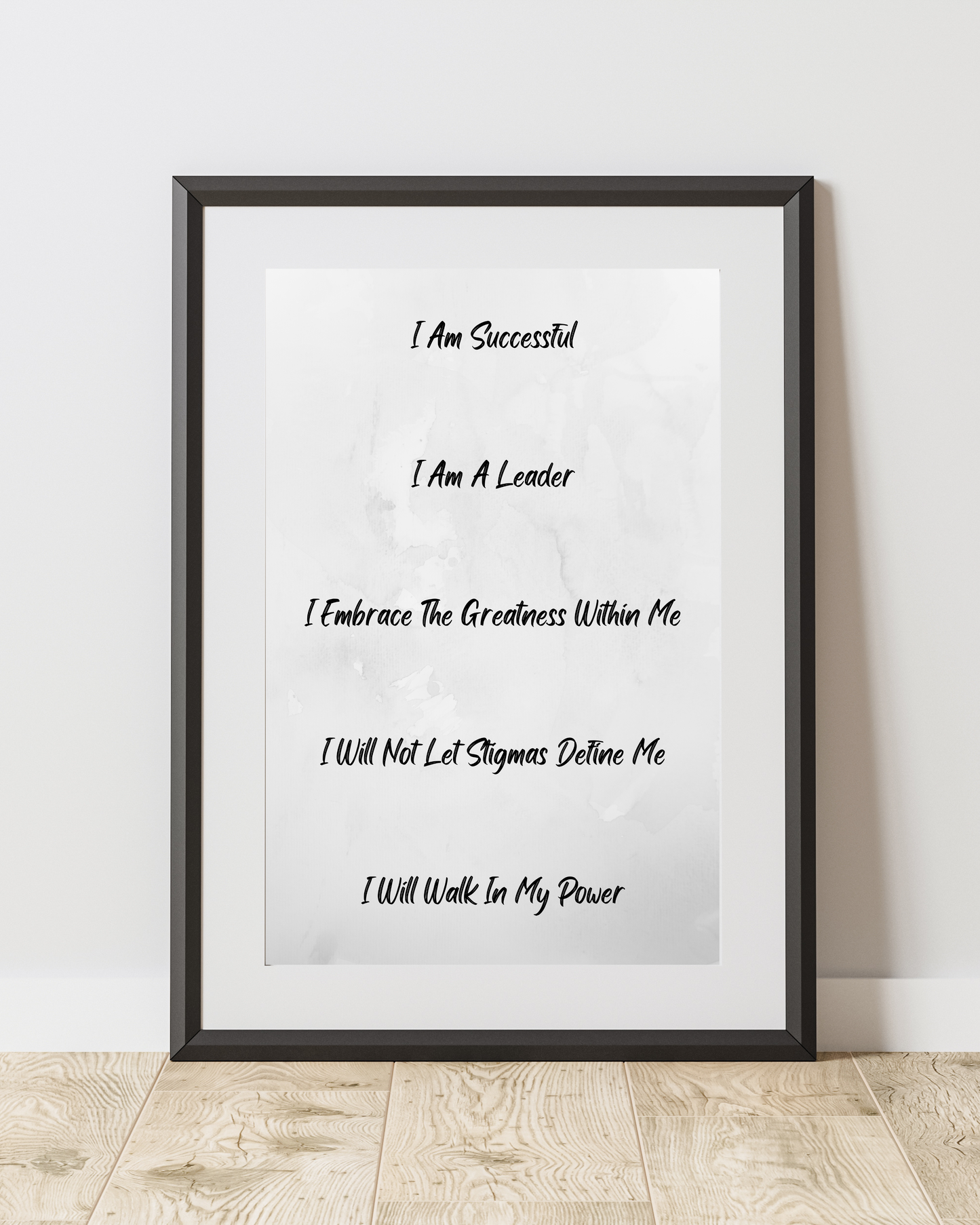 Affirmations print - Greyscale