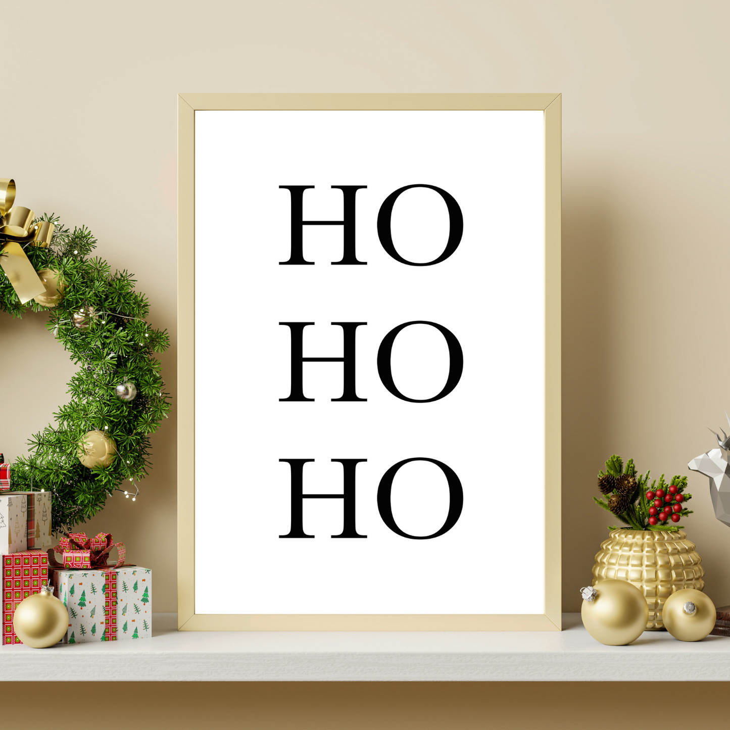 HO HO HO Wall Print