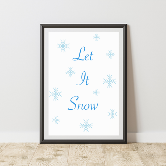 Let It Snow Wall Print