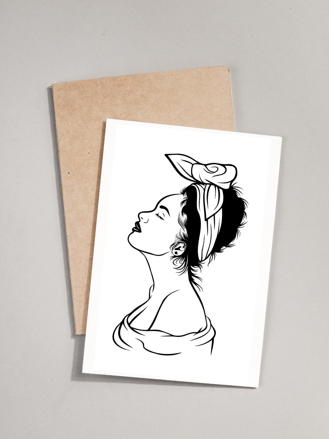 Greeting Card - Vintage-inspired woman