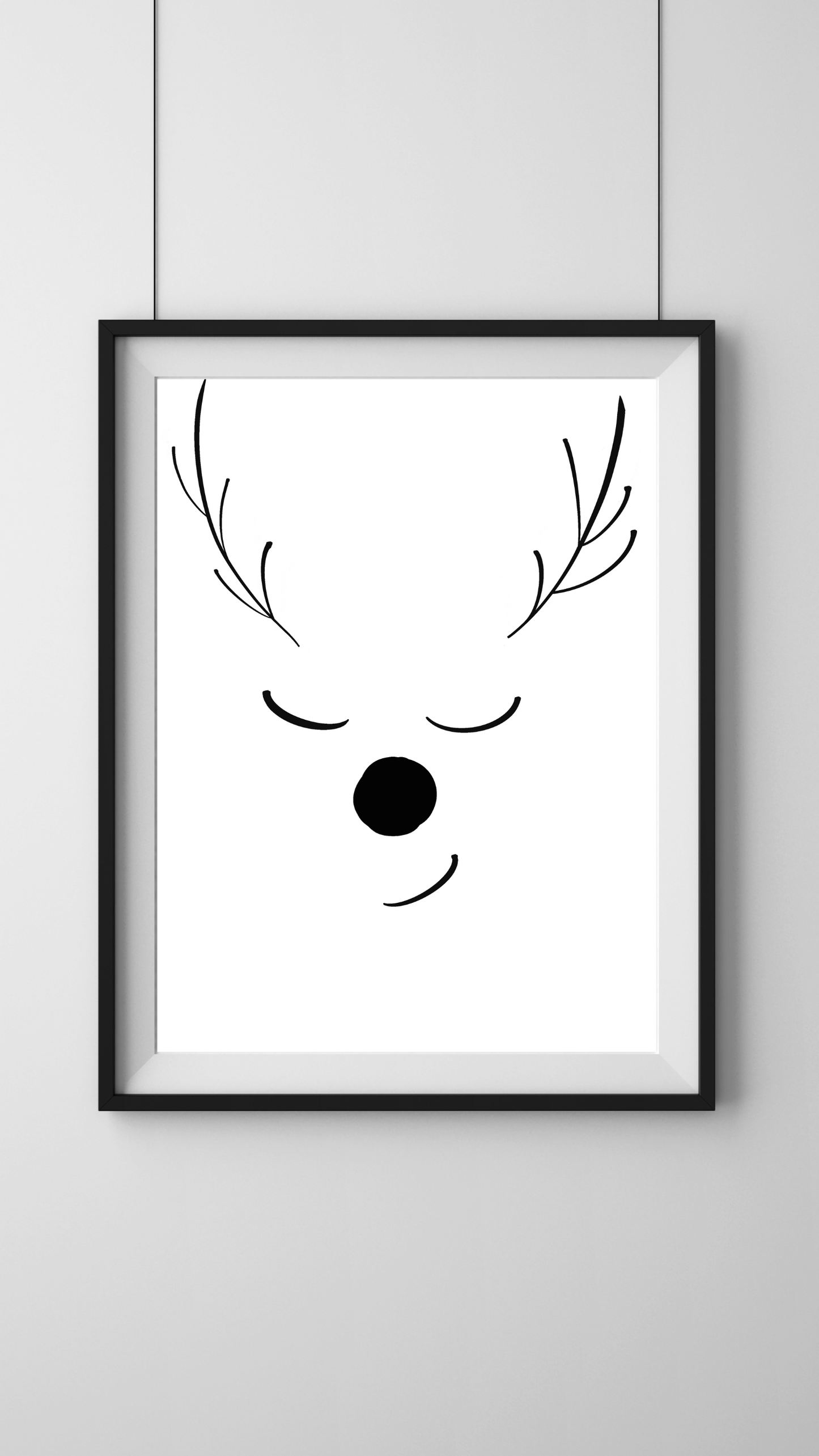 Reindeer Scandinavian-style Art Print