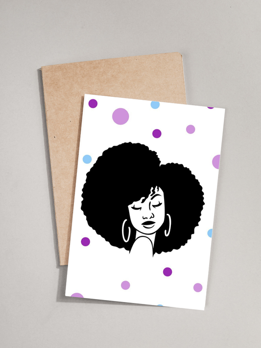 Greeting Card - Afro beauty
