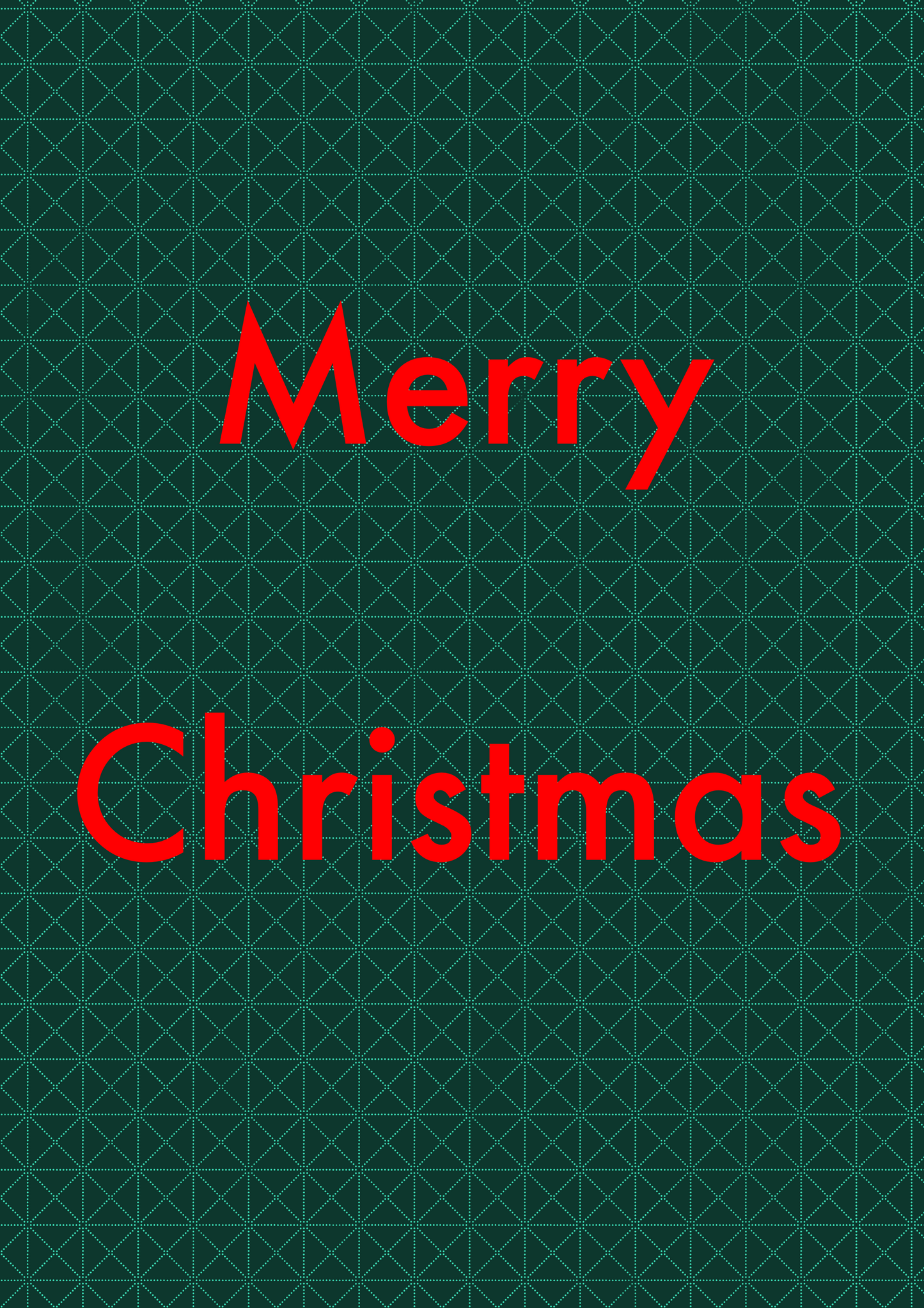 Merry Christmas Geometric Wall Print