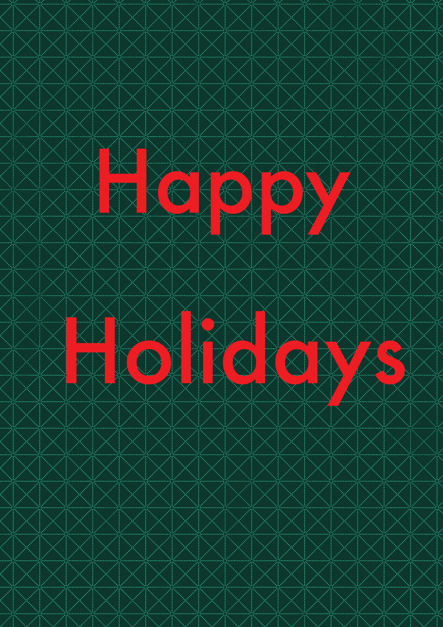 Happy Holidays Geometric Wall Print