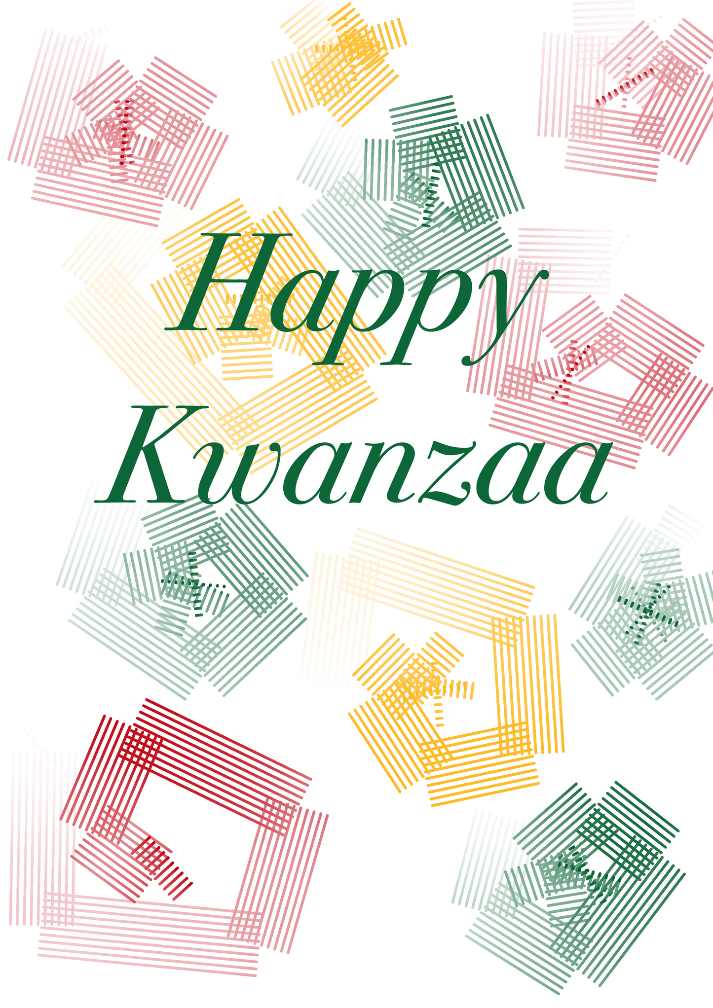 Happy Kwanzaa (Geometric Shapes) Wall Print