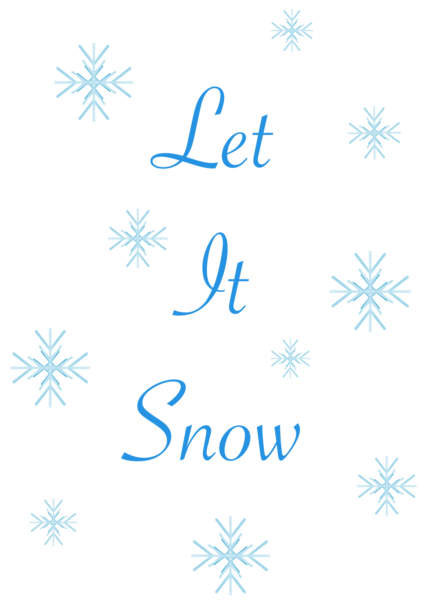 Let It Snow Wall Print