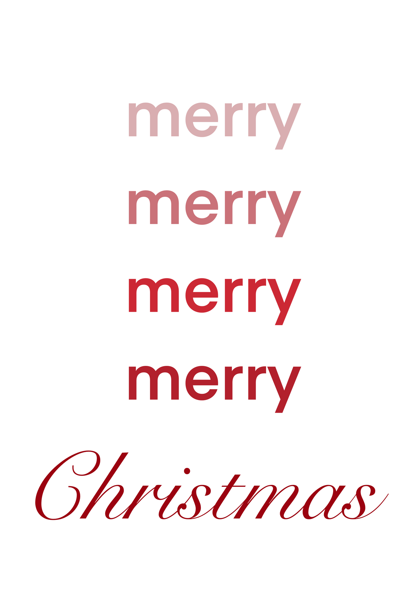 Merry Merry Merry Merry Christmas Wall Print