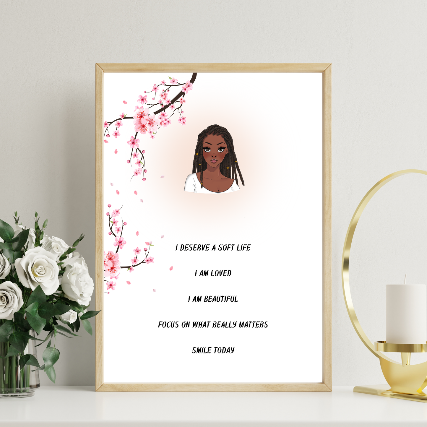 Affirmations print - Floral