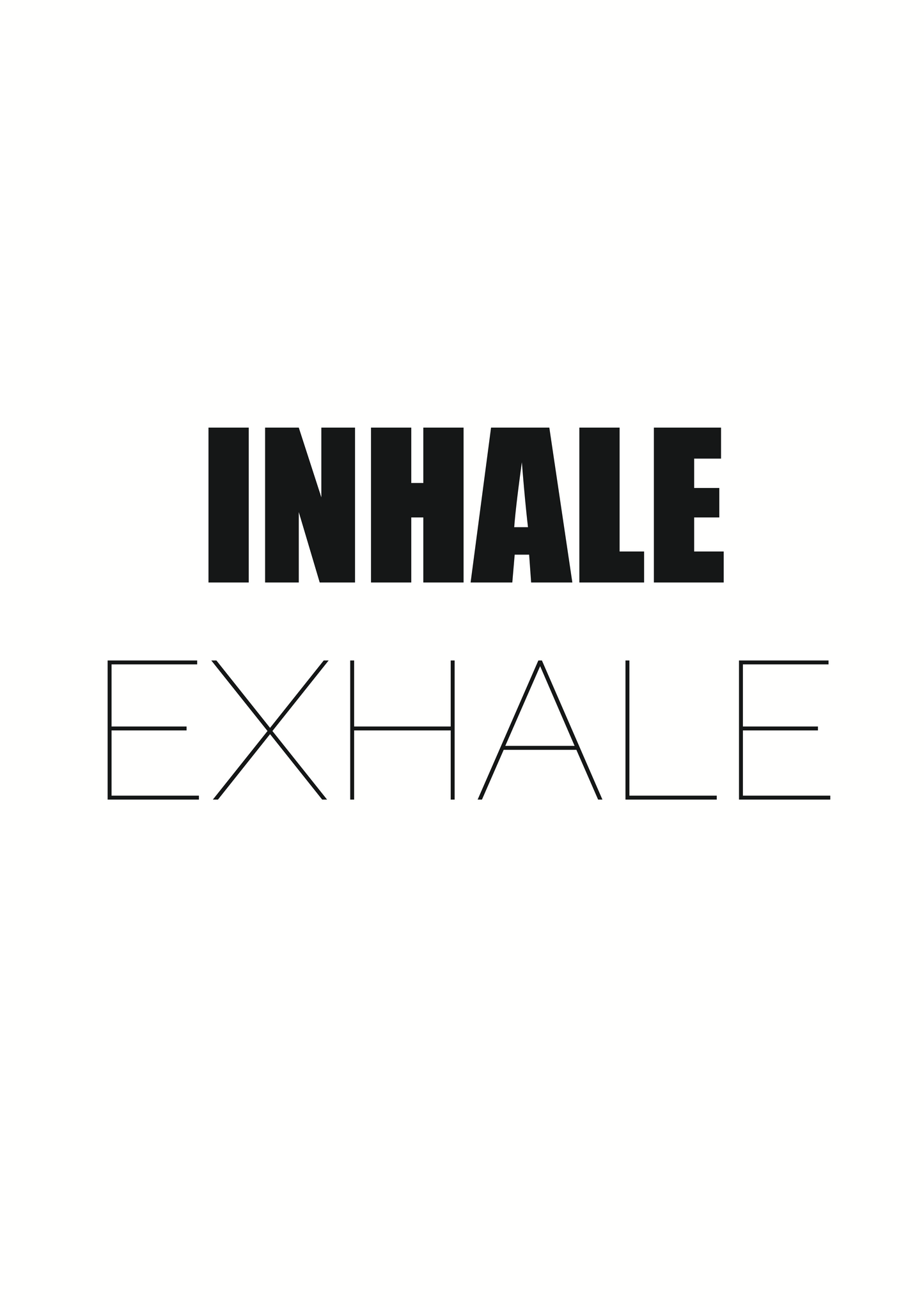 Wall print - Inhale Exhale