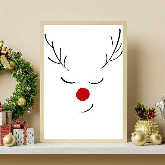 Reindeer Scandinavian-style Art Print