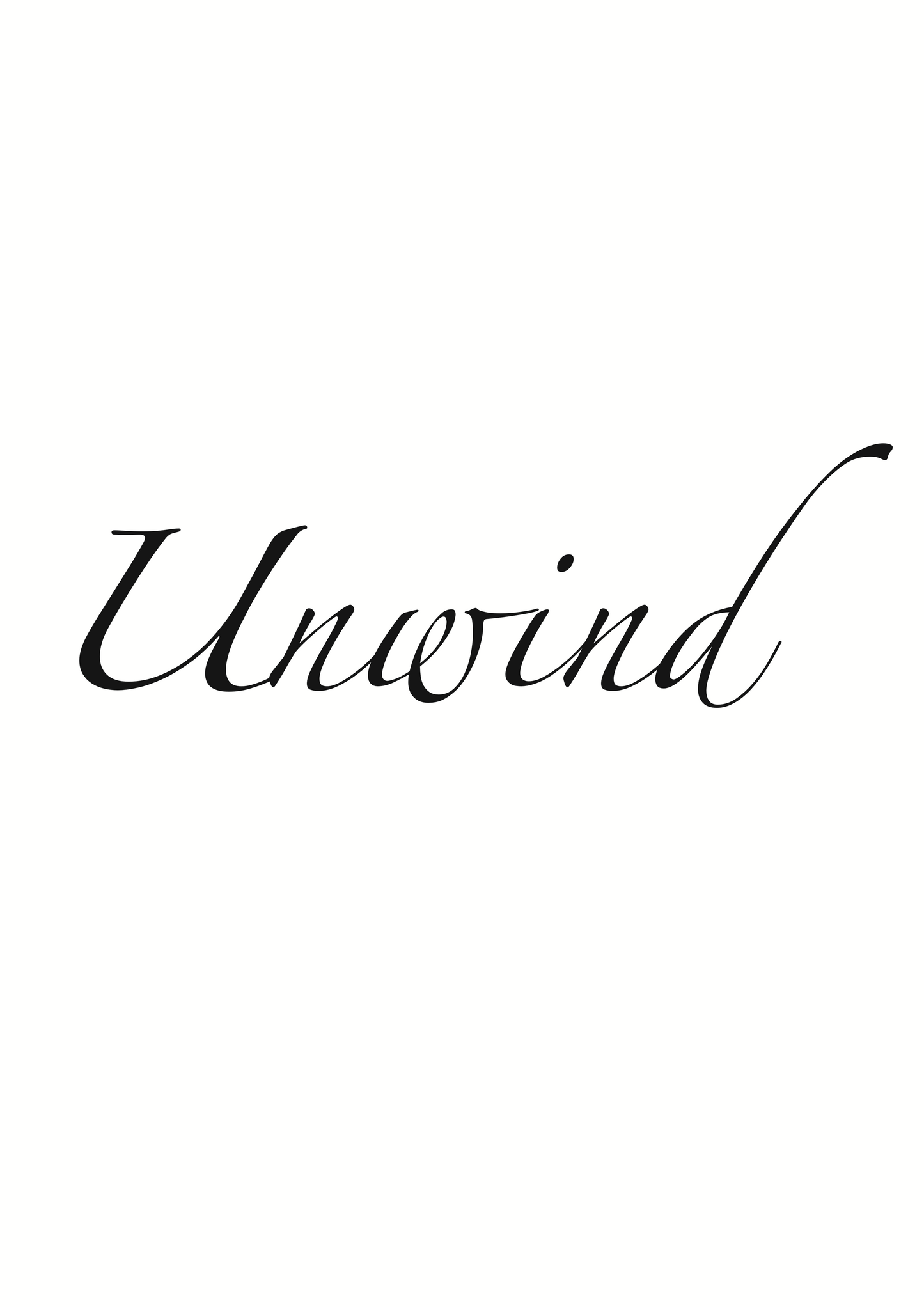 Wall print - Unwind